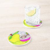 Dessous De Verre En Grès Pommes d'art pop (Côté)