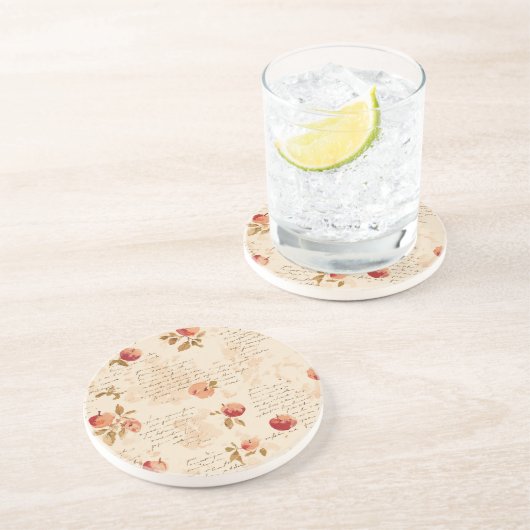 Dessous De Verre En Grès Pommes rouges françaises (Côté)