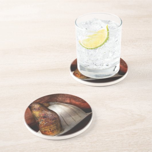 Dessous De Verre En Grès Pompier - le chef des pompiers (Côté)