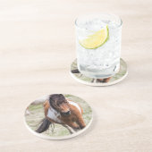 Dessous De Verre En Grès Poney Shetland, îles Shetland (Côté)
