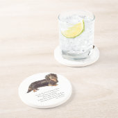Dessous De Verre En Grès Pont arc-en-ciel des Dachshund (Côté)