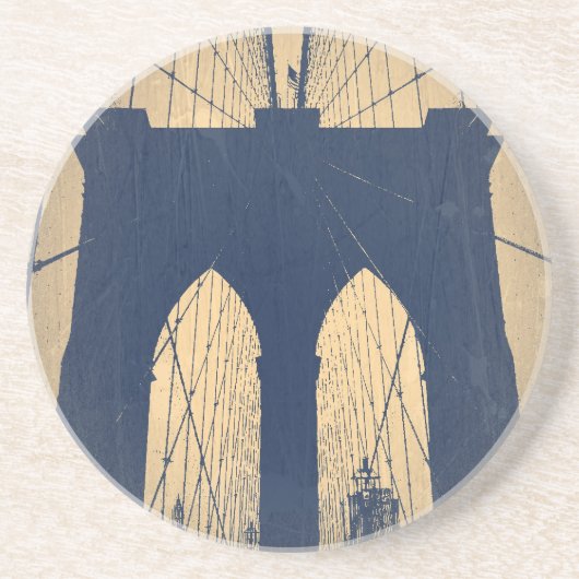 Dessous De Verre En Grès Pont de Brooklyn (Devant)