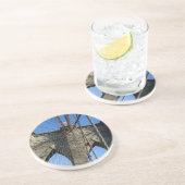 Dessous De Verre En Grès Pont de Brooklyn 02 (Côté)