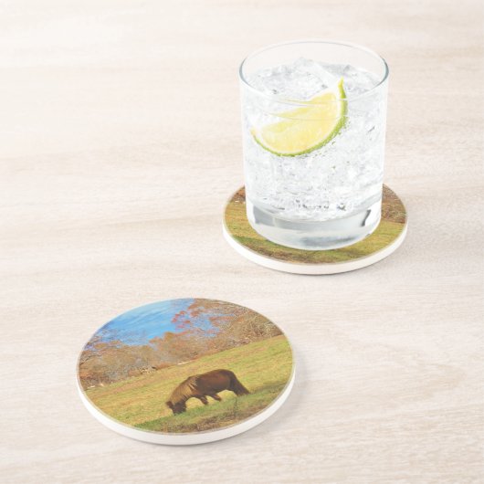 Dessous De Verre En Grès Pony miniature Brown (Côté)