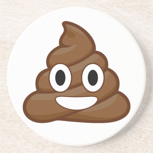 Dessous De Verre En Grès poop emoji (Devant)