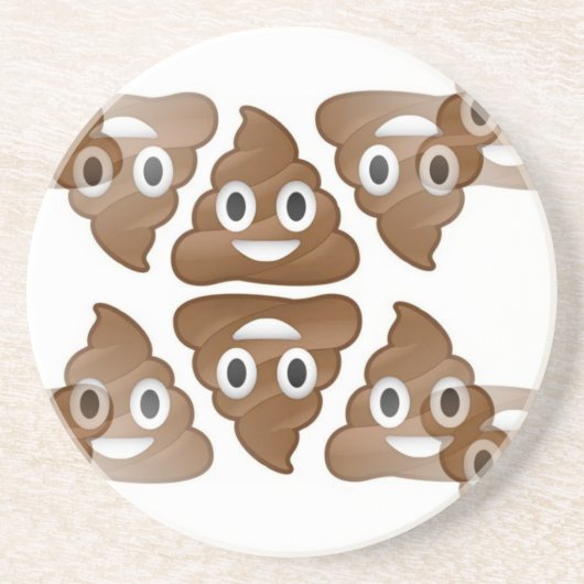 Dessous De Verre En Grès poop emojis (Devant)