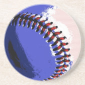Dessous De Verre En Grès Pop Art Baseball (Devant)