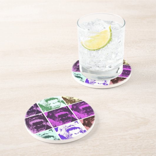 Dessous De Verre En Grès Pop Art Gorillas (Côté)