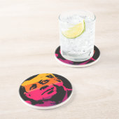 Dessous De Verre En Grès Pop Art Jack JFK John F. Kennedy (Côté)