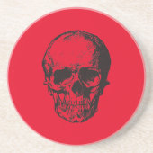 Dessous De Verre En Grès Pop Art rouge crâne (Devant)