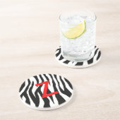 Dessous De Verre En Grès Pop Zèbre (Côté)