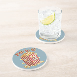 Dessous De Verre En Grès Poppin' avec Style - "Pop to it!"