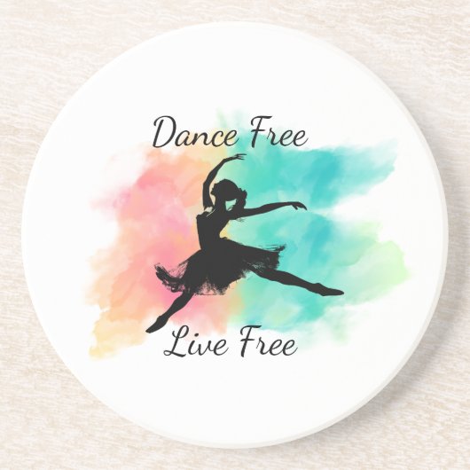 Dessous De Verre En Grès Porte-clés Danse Libre Vie Libre (Devant)