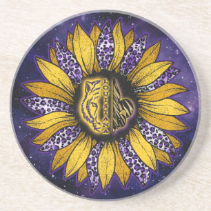 Dessous De Verre En Grès Porte-gobelet en grès Sunflower/Tiger de Louisiane