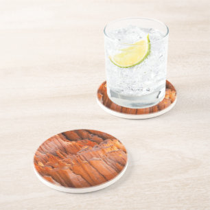 Dessous De Verre En Grès Porte-malheurs de roche dans la lumière de matin