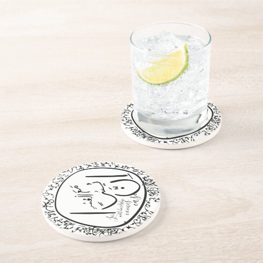 Dessous De Verre En Grès Porte-paix (Côté)