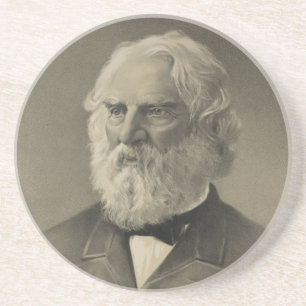 Dessous De Verre En Grès Portrait américain de Henry Wadsworth Longfellow