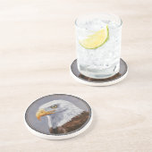 Dessous De Verre En Grès Portrait de Bald Eagle (Côté)