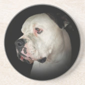 Dessous De Verre En Grès portrait de Bull Dog américain (Devant)
