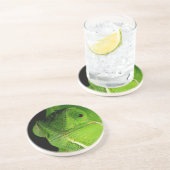Dessous De Verre En Grès Portrait de caméléon à cou plat (Côté)