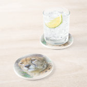Dessous De Verre En Grès Portrait de Cheetah (Côté)