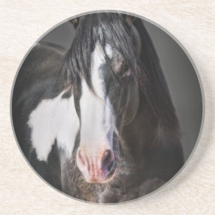 Dessous De Verre En Grès Portrait de cheval II