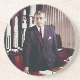 Dessous De Verre En Grès Portrait de docteur Wernher von Braun