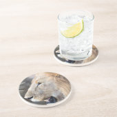 Dessous De Verre En Grès Portrait de Lion (Côté)
