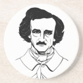 Dessous De Verre En Grès Portrait d'Edgar Allan Poe (Devant)