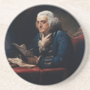Dessous De Verre En Grès Portrait en miniature, Père fondateur Benjamin Fra
