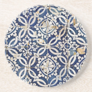 Dessous De Verre En Grès Portugais vintage Azulejo