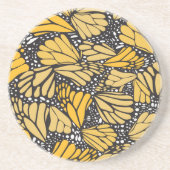 Dessous De Verre En Grès Posavaso estampado mariposa monarca (Devant)