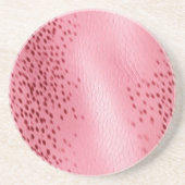Dessous De Verre En Grès Poster de animal léopard rose (Devant)