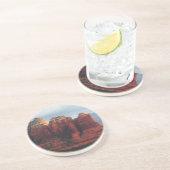 Dessous De Verre En Grès Pot de café nuageux Rock à Sedona Arizona (Côté)
