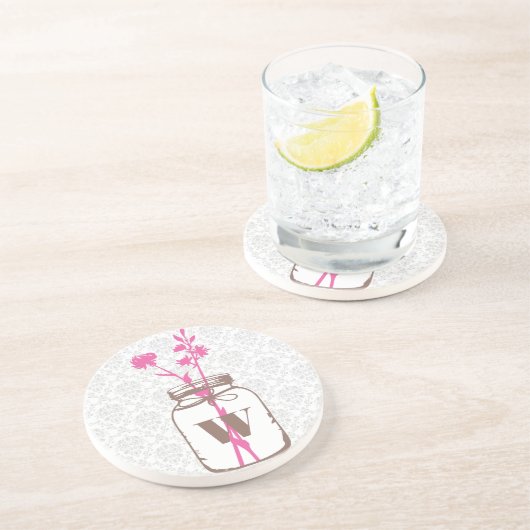 Dessous De Verre En Grès Pot de maçon (Côté)