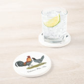 Dessous De Verre En Grès Poule bleue du Delaware (Côté)