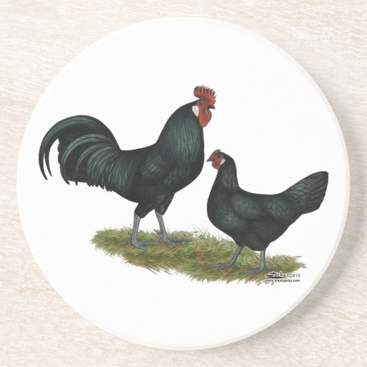Dessous De Verre En Grès Poulets Augsburger (Devant)