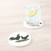 Dessous De Verre En Grès Poulets Augsburger (Côté)