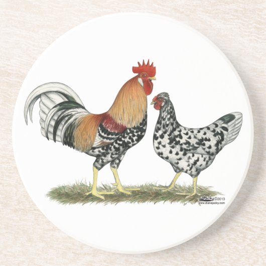 Dessous De Verre En Grès Poulets islandais (Devant)