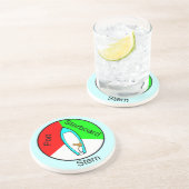 Dessous De Verre En Grès Poupe droite de port (Côté)