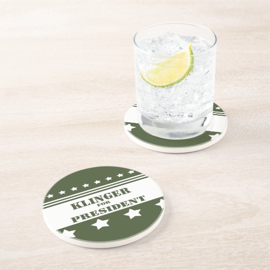 Dessous De Verre En Grès Pour le Président Klinger (Côté)