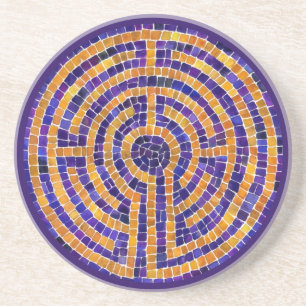 DESSOUS DE VERRE EN GRÈS POUR MOSAÏQUE LABYRINTHE