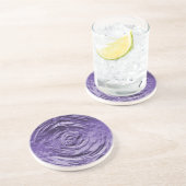 Dessous De Verre En Grès Pourpre d'ondulation de l'eau (Côté)