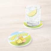 Dessous De Verre En Grès Poussins mignons Joyeuses Pâques de Pâques (Côté)