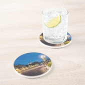 Dessous De Verre En Grès Prato della Valle la nuit à Padova, Italie (Côté)