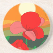 Dessous De Verre En Grès pré au coucher du soleil (Devant)