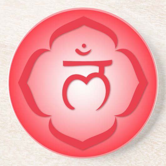 Dessous De Verre En Grès Premier Chakra - Muladhara (Devant)