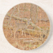 Dessous De Verre En Grès Premier hiver du Cerf de Bébé (Devant)