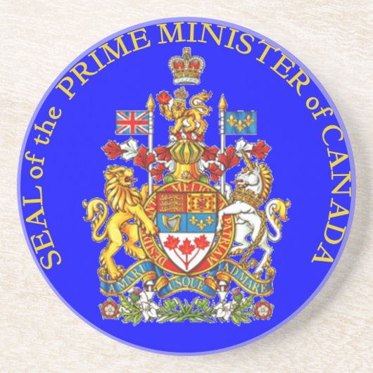 Dessous De Verre En Grès Premier ministre du Canada (Devant)