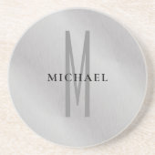 Dessous De Verre En Grès Premier monogramme professionnel uni ajouter votre (Devant)